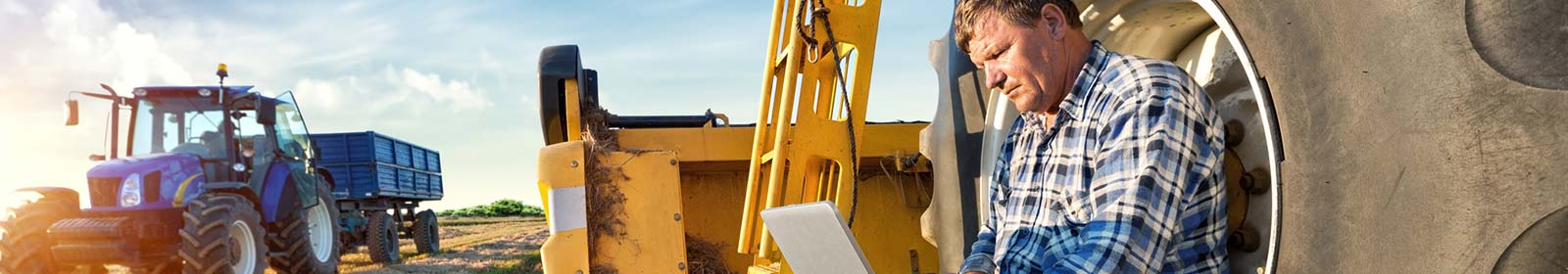 Man working on a farm