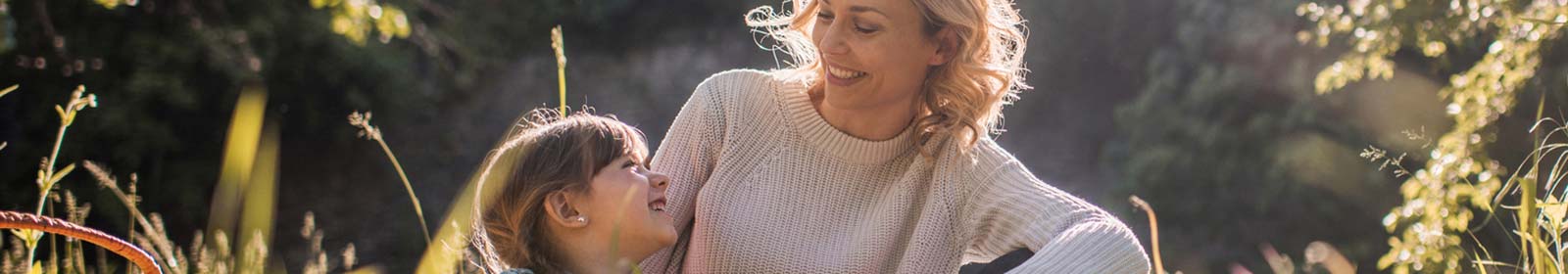 Mother and daughter on a picnic